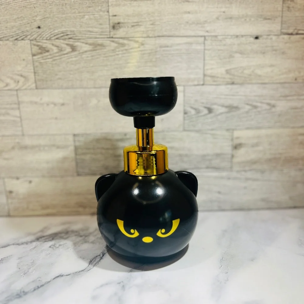 Black Cat-Shaped Foam Soap Paw Dispenser